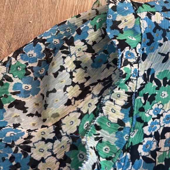 Loft XS Blue Floral Blouse - Picture 8 of 8